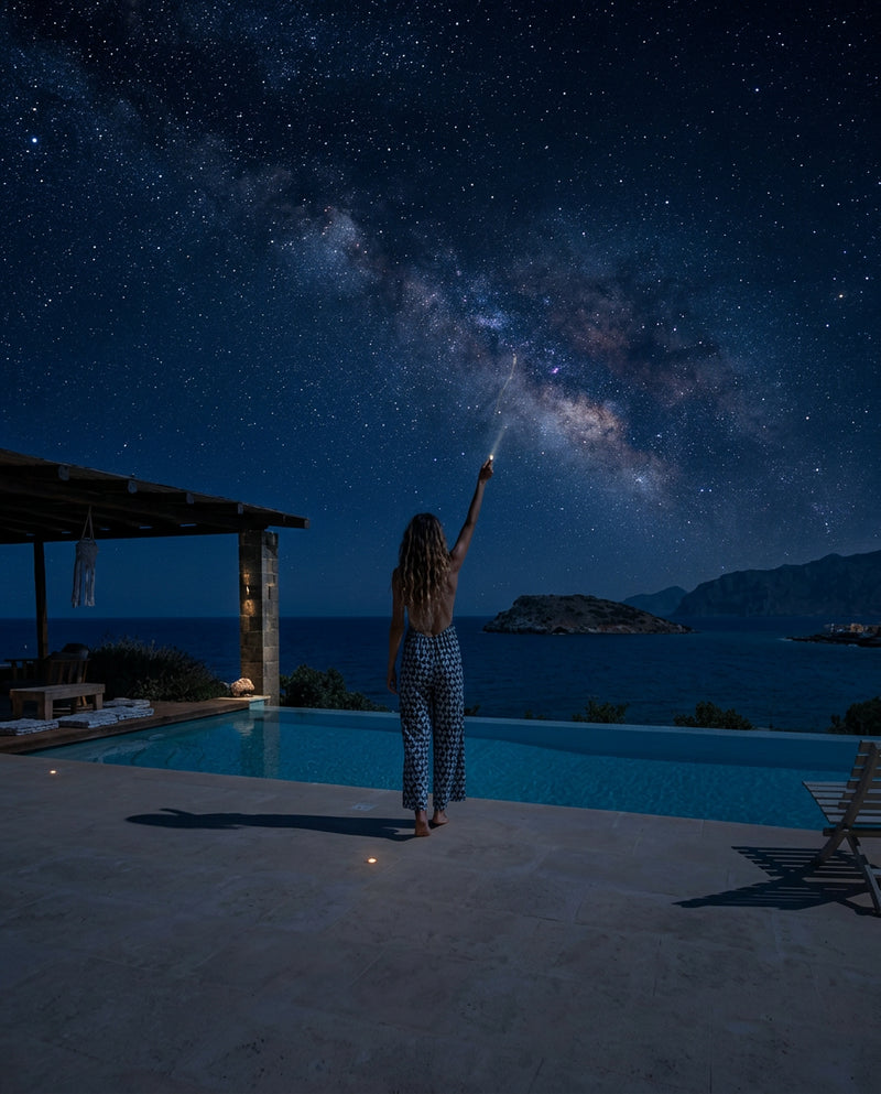 Stargazing from the rooftop